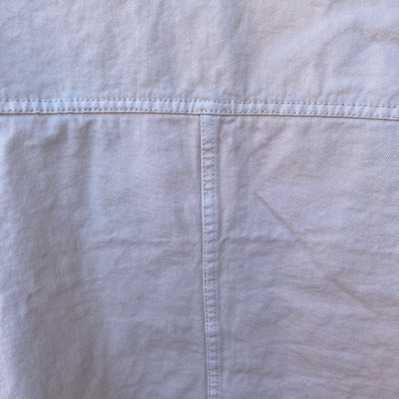 Cotton:On Shirt Jacket Denim Cropped Frayed Hem Snap Closure Size 8 - Picture 11 of 15